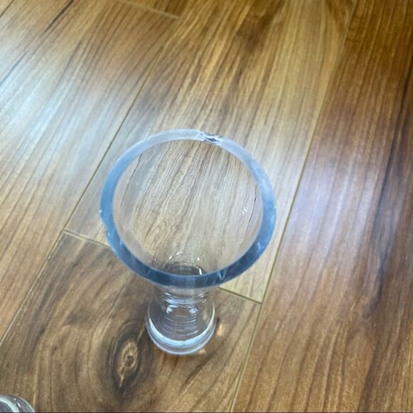 Set of 3 Narrow Fluted Glass Vases - Picture 4 of 7